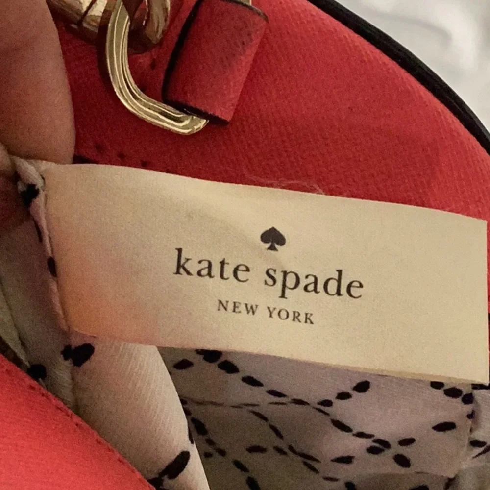 kate spade Coral Red Crossbody with Matching Wallet and Charm
